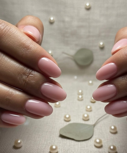 Lux  Rose press on nails 24Pcs Short Oval Tip Press On Nails Short Fit Perfectly Acrylic Nail Set .