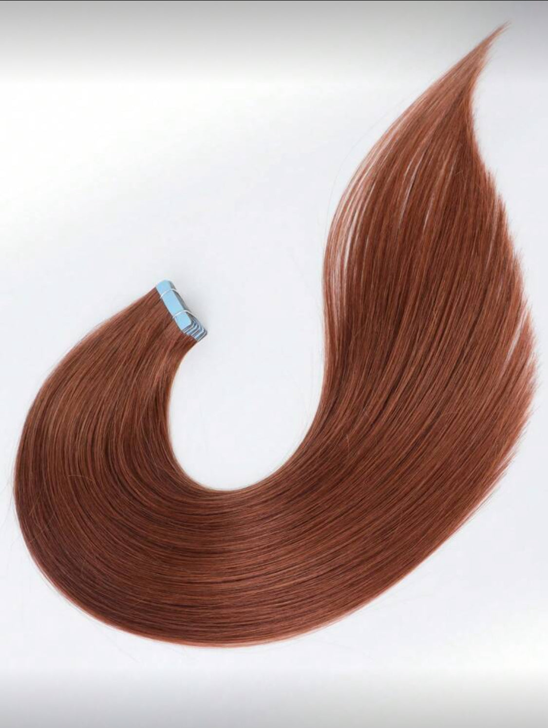 Reddish Brown Tape in Remy Human Hair Extensions Real Remy Human Hair Black 20 Pcs/Pack In Natural Human Hair